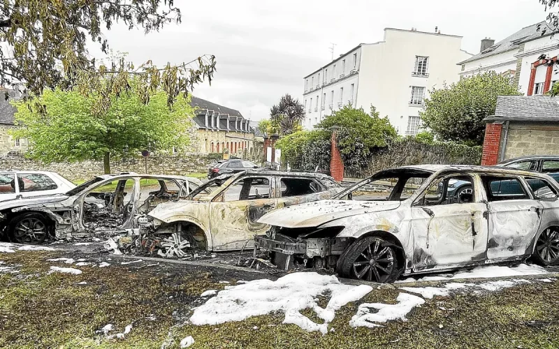 Morlaix : 3 voitures incendiées, les élus « constatent »