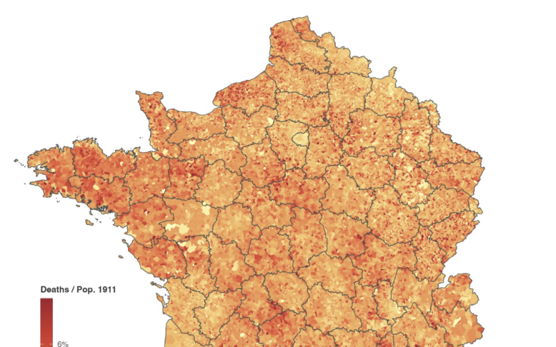 200 000 Bretons tués en 1914-1918 : la carte accablante des Bretons tués en première ligne par l&rsquo;État français