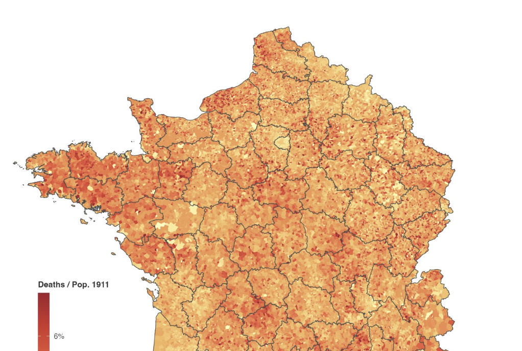 200 000 Bretons tués en 1914-1918 : la carte accablante des Bretons tués en première ligne par l&rsquo;État français