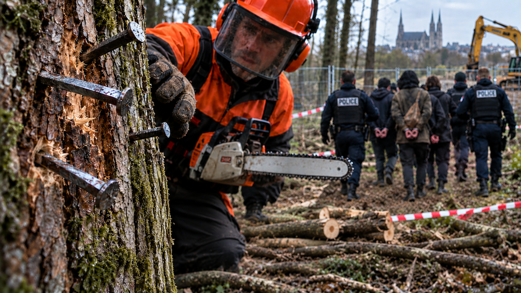 Nantes : dix militants pro-migrants clandestins arrêtés pour avoir piégé des arbres avec des clous afin de blesser les bûcherons opérant sur le chantier du futur centre de rétention