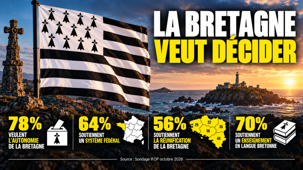Sondage IFOP 2026 : les Bretons veulent davantage de pouvoir, le centralisme français contesté